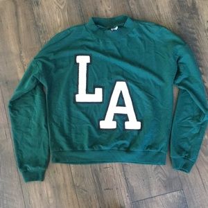 LA DARK GREEN TURTLENECK CREW